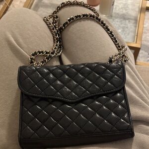 Black Quilted Chain Shoulder Bag